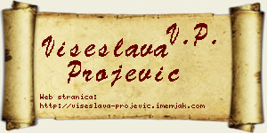 Višeslava Projević vizit kartica